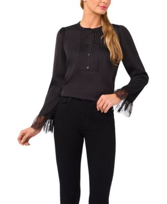 CeCe - Women's Long Sleeve Button Down Blouse