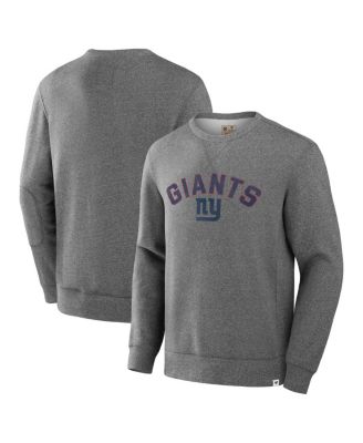 Fanatics - Men's Heather Gray New York Giants Loop Terry Pullover Sweatshirt