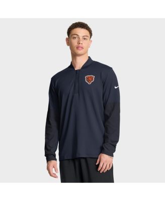 Nike - Men's Navy Chicago Bears Sideline Feel The Pressure Performance Half-Zip Pullover