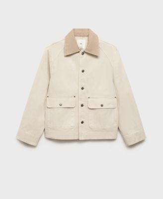 MANGO - Women's Contrasting Collar Denim Parka