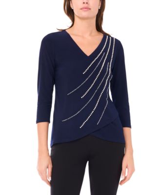 MSK - Women's V-Neck Asymmetrical Top