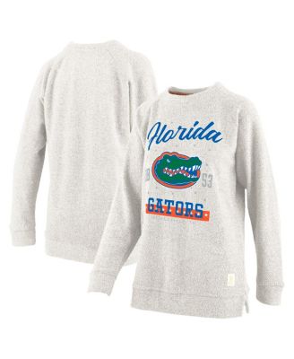 Pressbox - Women's Oatmeal Florida Gators Plus Size Comfy Cairo Terry Pullover Sweatshirt