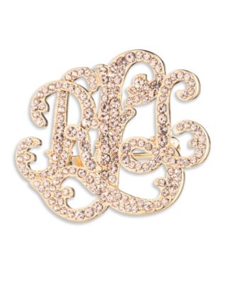 Lauren Ralph Lauren - Crystal Stone Script Pin