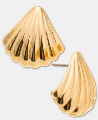 On 34th - Textured Shell Drop Earrings