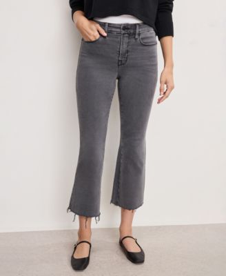 Good American - Women's Soft Tech Good Cropped Mini Boot Jeans, Regular & Plus Size