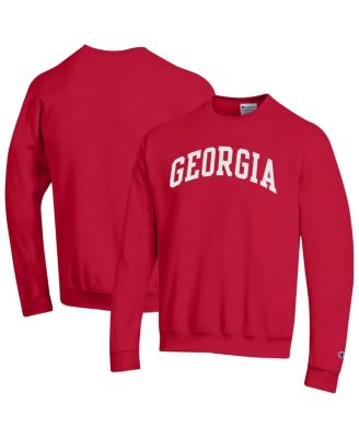 Champion - Men's Red Georgia Bulldogs Basic Arch Fleece Pullover Sweatshirt