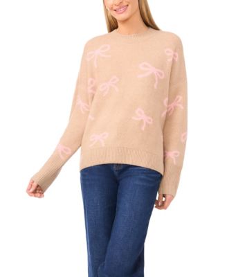 CeCe - Women's Ribbon Print Pull On Sweater