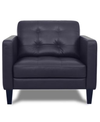 CLOSEOUT! Furniture Pezley 39" Leather Armchair image