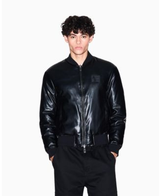 A|X Armani Exchange - Men's PU Leather Bomber Jacket