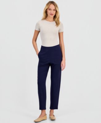 Eileen Fisher - Women's Terry Slouch Pull-On Ankle Pants