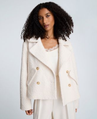 Kenneth Cole - Women's Cropped Double-Breasted Peacoat