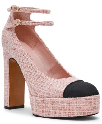 Steve Madden - Women's Peyton Cap-Toe Platform Mary-Jane Pumps