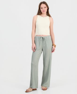 Indigo Rein - Juniors' Textured Drawstring Pants