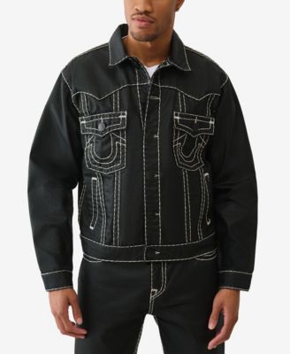 True Religion - Men's Oversize Super T Coated Button-Up Jacket
