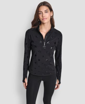 DKNY - Women's Half Zip Pull-On Sweatshirt