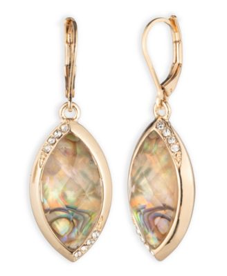 Anne Klein - Multi-Stone Navette Multiface Stone Drop Earrings