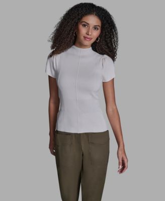 BCBG - Women's Tulip Sleeve Cinch Waist Pull-On Top