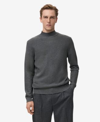 MANGO - Men's Structured Perkins-Neck Sweater