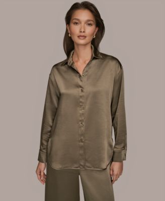 Donna Karan Weekend - Women's Woven Button-Down Shirt