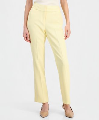 Women's Twill Flat-Front Straight-Leg Pants image