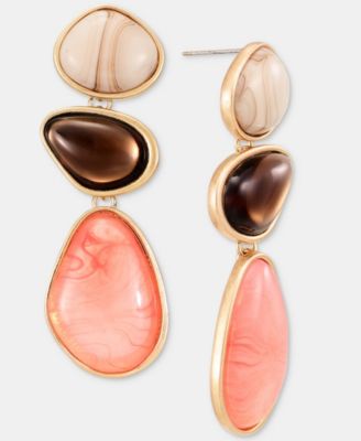 Style & Co - Mixed Stone Triple Drop Earrings