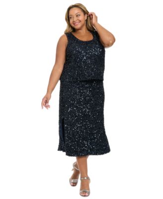 Muse - Plus Size Sleeveless Scoop Neck Sequin Top