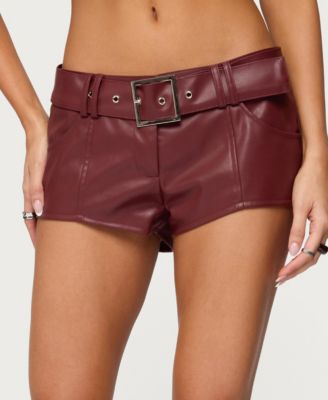 Women's Alba Faux Leather Shorts image