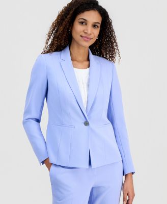 Kasper - Women's Stretch Crepe One-Button Panel Seamed Jacket