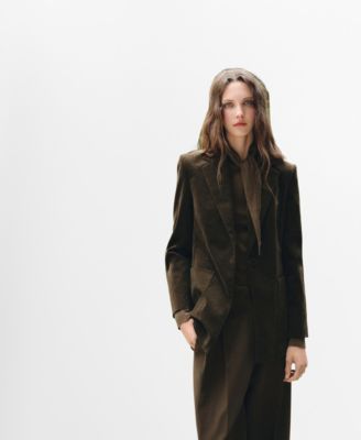 MANGO - Women's Pockets Velveteen Jacket