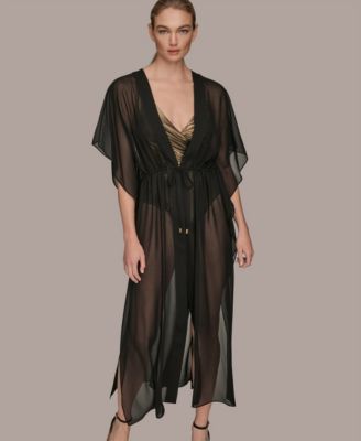 Donna Karan New York - Women's Tie-Front Maxi Kaftan