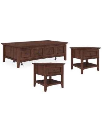 Furniture Hedworth Wood Rectangle 3-Pc. Tables Set image