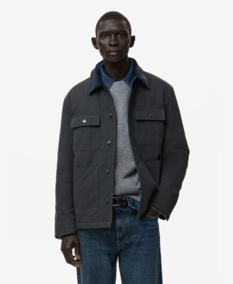 MANGO - Men's Corduroy Collar Quilted Jacket