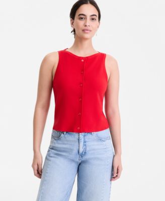On 34th - Women's Button-Front Sweater Tank