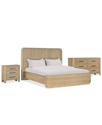 Furniture - Marcel 3-Pc. Bedroom Set (King Bed, Dresser, & 3-Drawer Nighstand)