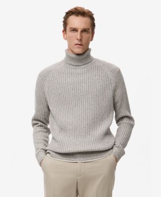 MANGO - Men's Wool-Blend Turtleneck Sweater