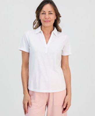 Style & Co - Petite Solid Modern Polo Shirt