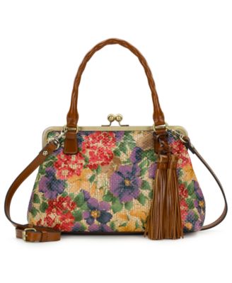 Patricia Nash - Marie Frame Painted French Hydrangeas Medium Handbag