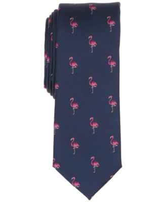 Bar III - Men's Standing Flamingo Solid Tie