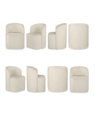 Furniture Marcel 8-Pc. Upholstered Barrel Side Chairs image