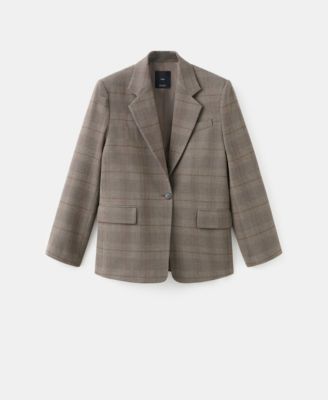 MANGO - Women's Check Suit Blazer