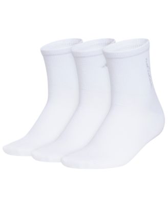 adidas - Women's Embroidered Logo Detail Quarter High Socks, 3-Pack
