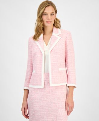 Kasper - Women's Framing-Trim Open-Front Blazer