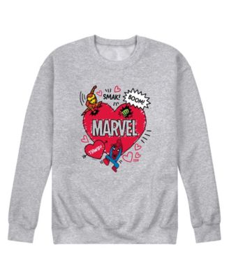 AIRWAVES - Men's Marvel Avengers Valentines Scribble Printed Crewneck Sweatshirt