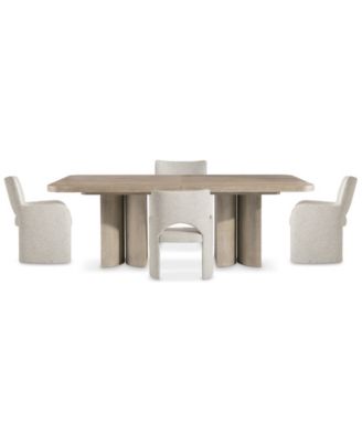 Bernhardt - Loggia 5 Pc. Dining Set (Rect Table + 4 Uph Arm Chairs)