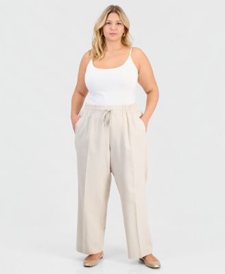 Jones New York - Plus Size Straight Drawstring Pants