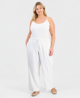 Jones New York - Plus Size Straight Drawstring Pants