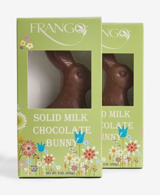 Frango Chocolates - Solid Milk Chocolate Bunny, Set of 2