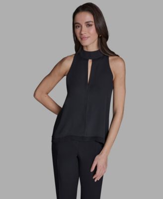BCBG - Women's Sleeveless Halter Neck Blouse
