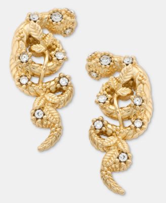 Marchesa - Pav&eacute; Snake Statement Stud Earrings