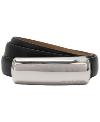 Michael Kors - MICHAEL Bubble Plaque Leather Belt